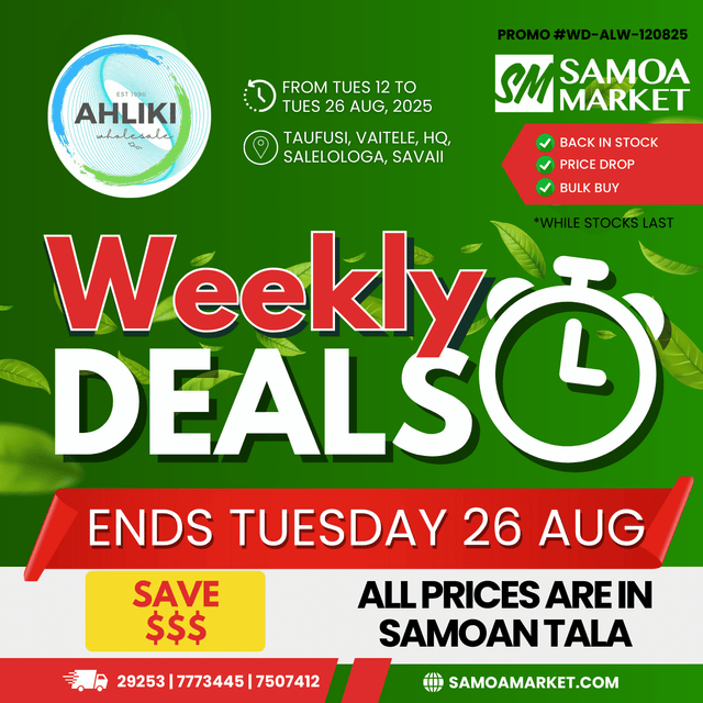 Weekly Deals at Ah Liki Wholesale