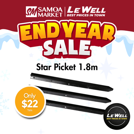 Star Picket 1.8m (PICK UP FROM LE WELL COMPANY SAVALALO ONLY)