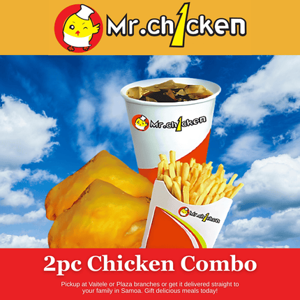 2pc Chicken Combo "PICKUP FROM MR. CHICKEN PLAZA OR VAITELE"