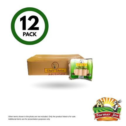 Box of Chefs Choice Precooked Sauages - Beef/Pork "PICKUP FROM FARMER JOE SUPERMARKET VAITELE ONLY"
