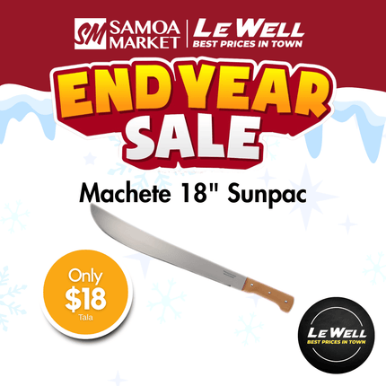 Sun Pacific Machete 18" (PICK UP FROM LE WELL COMPANY SAVALALO ONLY)