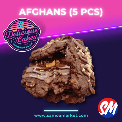 Afghans in a container (5 Pcs) "PICK UP FROM DELICIOUS CAKES, LEPEA"