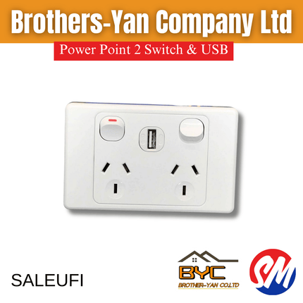 Power Point 2 Switch and USB - "PICKUP AT BROTHERS YAN UPOLU"