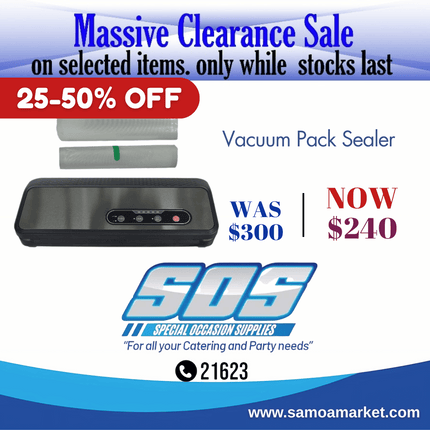 Vacuum Pack Sealer "Pick Up From S.O.S LTD, Togafuafua"