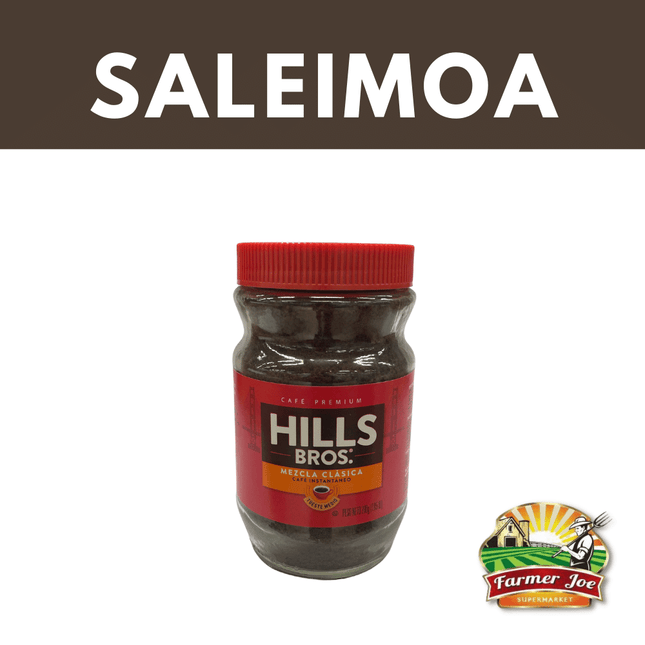 Hills Bros Instant Coffee 200g   "PICKUP FROM FARMER JOE SUPERMARKET SALEIMOA ONLY"
