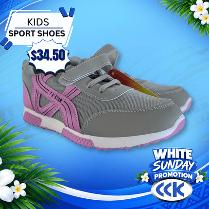 Kids Sport Shoes (Pink TK Star) "PICKUP AT CCK CLOTHING STORE SALEUFI, VAITELE or SALELOLOGA"