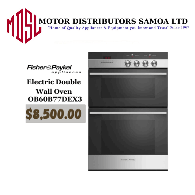 Electric Double Wall Oven OB60B77DEX3 "PICKUP FROM MOTOR DISTRIBUTORS SAVALALO"