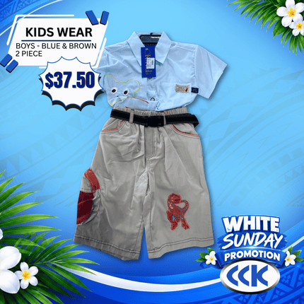 Kids Wear (Boys - Blue & Brown) "PICKUP AT CCK CLOTHING STORE SALEUFI, VAITELE or SALELOLOGA"