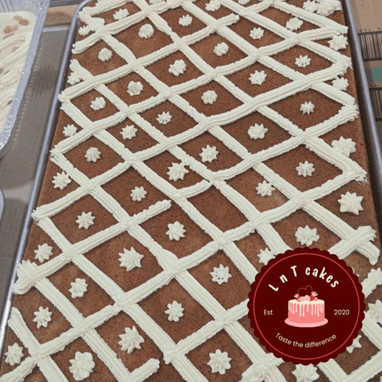 Chocolate Half Slab Cake "PICKUP FROM LNT CAKES - 24 hrs Notice before Pickup"