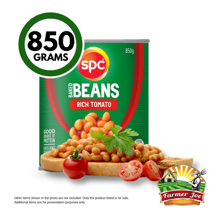 SPC Baked Beans Rich Tomato 850G "PICKUP FROM FARMER JOE SUPERMARKET VAITELE ONLY"