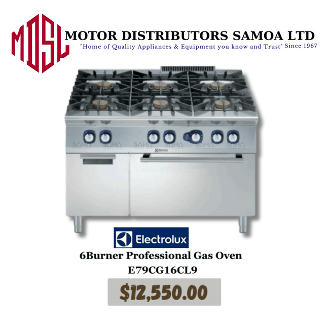 Electrolux 6Burner Professional Gas Oven E79CG16CL9 "PICKUP FROM MOTOR DISTRIBUTORS SAVALALO"