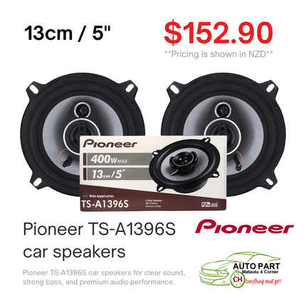 Pioneer TS-A1396S Car Speakers "PICKUP FROM AUTO PARTS, MATAUTU"