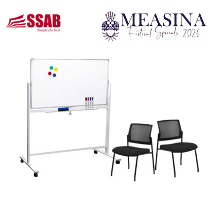 White Board/2 x Visitor Chair