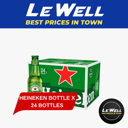 Heineken Bottle 24 x Bottles (PICK UP FROM LE WELL COMPANY SAVALALO ONLY)