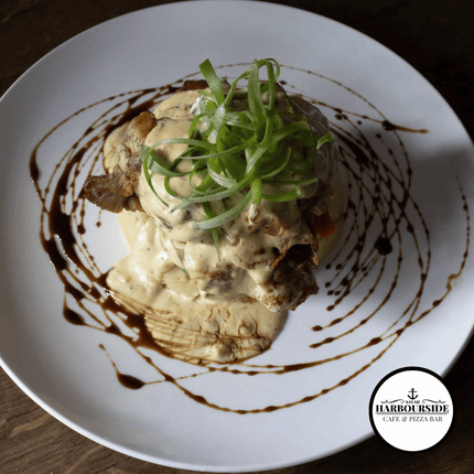 T-Bone Steak with Mushroom Sauce "PICK UP AT SAVAII HARBOURSIDE CAFE & PIZZA BAR ONLY"