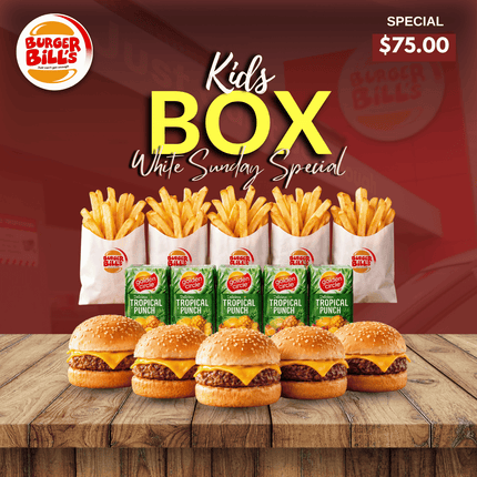 KIDS BOX White Sunday Special "PICKUP FROM BURGER BILLS VAITELE ONLY"