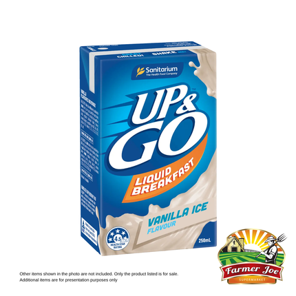 Sanitarium Up & Go Assorted 250mls "PICKUP FROM FARMER JOE SUPERMARKET VAITELE ONLY"
