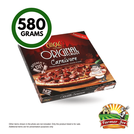 Chicago Carnivore Pizza 580g - "PICKUP FROM FARMER JOE SUPERMARKET VAITELE ONLY"
