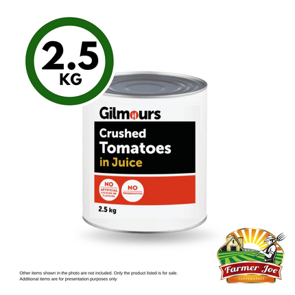 Glimours Tomatoes Crushed 2.5kg "PICKUP FROM FARMER JOE SUPERMARKET VAITELE ONLY"