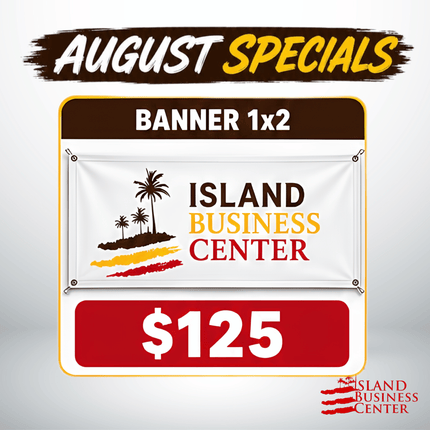 Banner 1x2 "PICKUP FROM ISLAND BUSINESS CENTER at FUGALEI"