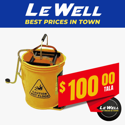 Mop Bucket Sunpac Yellow (PICK UP FROM LE WELL COMPANY SAVALALO ONLY)