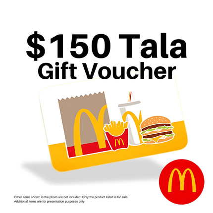 Gift Voucher - $150 Tala worth of food at McDonald's, Apia