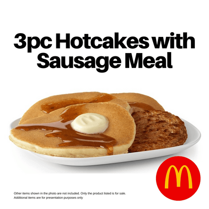 3pc Hotcakes with Sausage Meal (Breakfast Only) "PICK UP FROM MCDONALD'S, APIA"