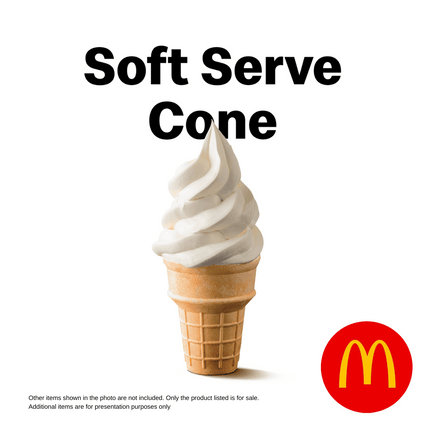 Ice Cream Cone - Vanilla "PICK UP FROM MCDONALD'S, APIA"