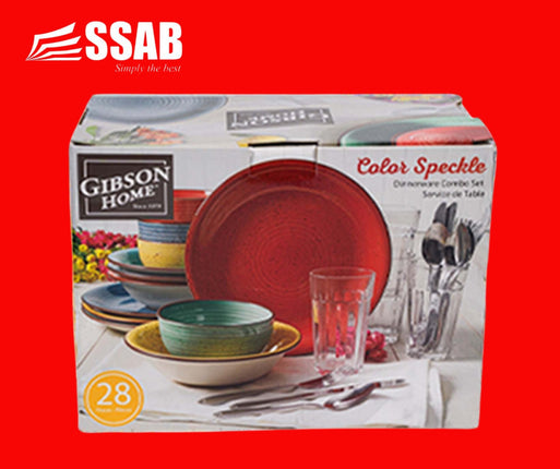 GIBSON 28PC SPECKLE MIX DINNERWARE SET "PICK UP HERE AT SSAB MEGA STORE TOGAFUAFUA" - Samoamarket.com