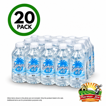 Samoa H20 Artesian Water - 20 x 600mls "PICKUP FROM FARMER JOE SUPERMARKET VAITELE ONLY"