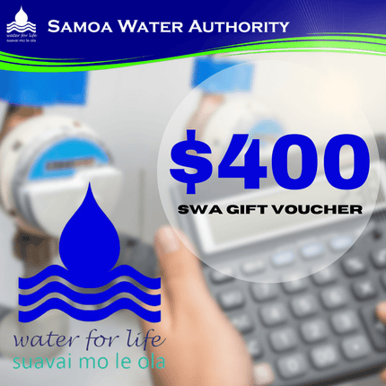 Samoa Water $400 Tala Gift Voucher - "Water For Life" - Samoamarket.com