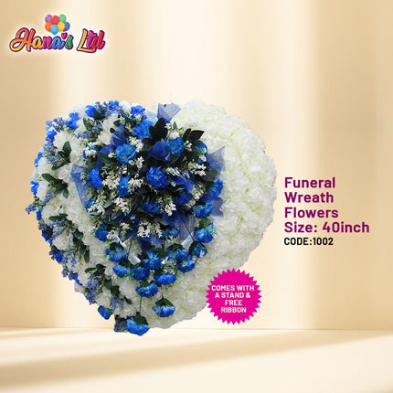Funeral Wreath Flowers Size:40inch "PICK UP AT HANA'S LIMITED TAUFUSI" - Samoamarket.com