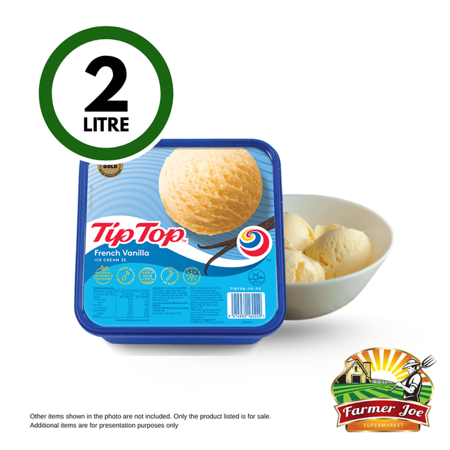 Tip Top 2L Ice Cream "PICKUP FROM FARMER JOE SUPERMARKET VAITELE ONLY"