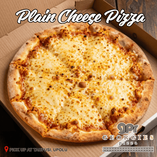 Plain Cheese Pizza “PICKUP FROM GEORGIES PIZZA TAUFUSI, UPOLU”