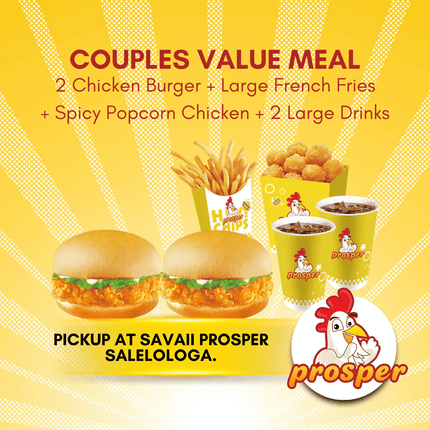 Couples Value Meal "PICKUP FROM PROSPER SAVAII, SALELOLOGA"