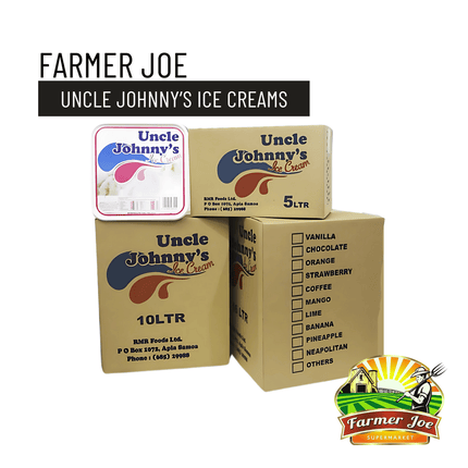 Uncle Johnny's Ice-Creams "PICKUP FROM FARMER JOE SUPERMARKET VAITELE ONLY"