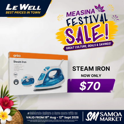 Steam Iron (PICK UP FROM LE WELL COMPANY SAVALALO ONLY)