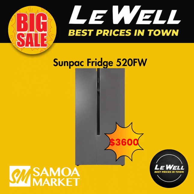 Sunpac Fridge 520L (PICK UP FROM LE WELL COMPANY SAVALALO ONLY)