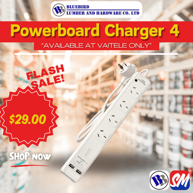 Powerboard Charger Multi 4 - Substitute if sold out "PICKUP FROM BLUEBIRD LUMBER & HARDWARE VAITELE ONLY"
