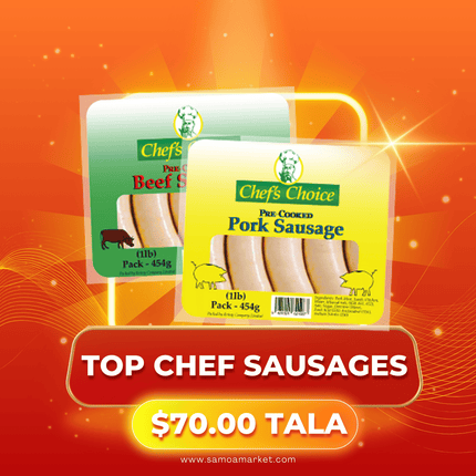 Top Chef Precooked Sausages 12PACK x 1LB [NOT AVAIL AT HQ ] "PICKUP FROM AH LIKI WHOLESALE"