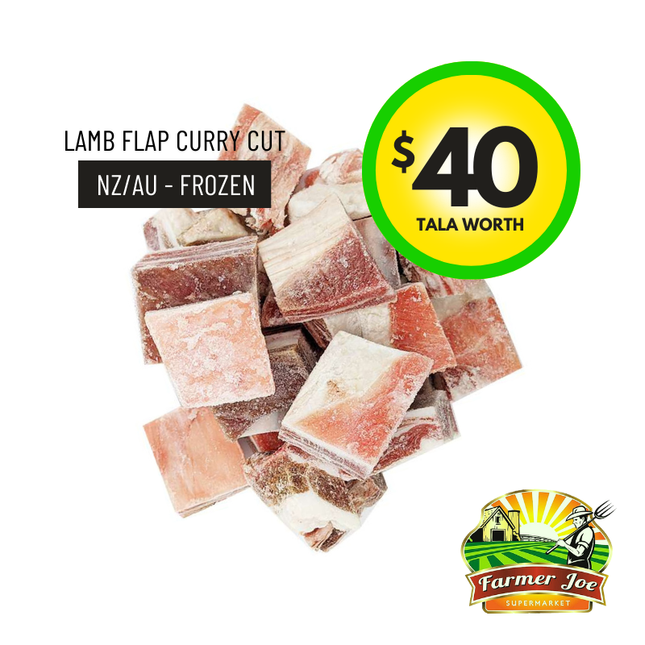 Lamb Flap Mamoe Frozen Curry Cut $40 Tala Value - "PICKUP FROM FARMER JOE SUPERMARKET UPOLU ONLY"