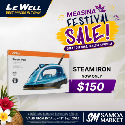 Steam Iron (PICK UP FROM LE WELL COMPANY SAVALALO ONLY)