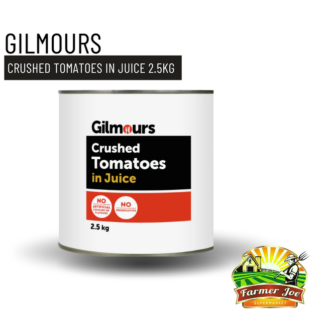 Glimours Tomatoes Crushed 2.5kg "PICKUP FROM FARMER JOE SUPERMARKET UPOLU ONLY"