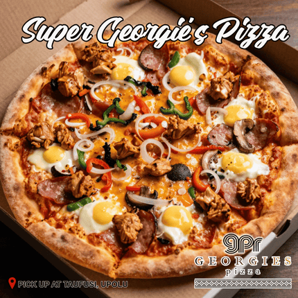 Super Georgie's Pizza “PICKUP FROM GEORGIES PIZZA TAUFUSI, UPOLU”
