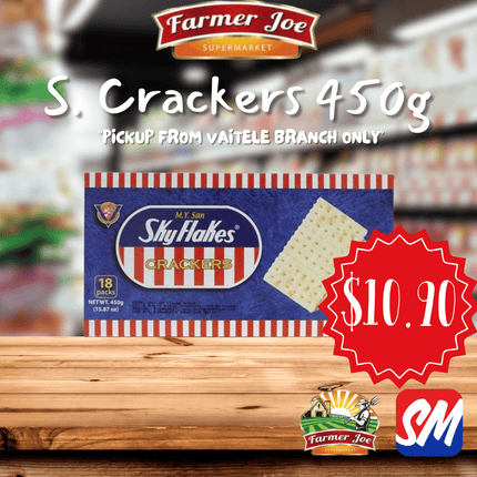 Skyflakes Crackers 450g "PICKUP FROM FARMER JOE SUPERMARKET VAITELE"