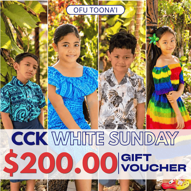 White Sunday (Ofu Toona'i) Gift Voucher $200 Tala "PICKUP AT CCK CLOTHING STORE SALEUFI, VAITELE or SALELOLOGA"