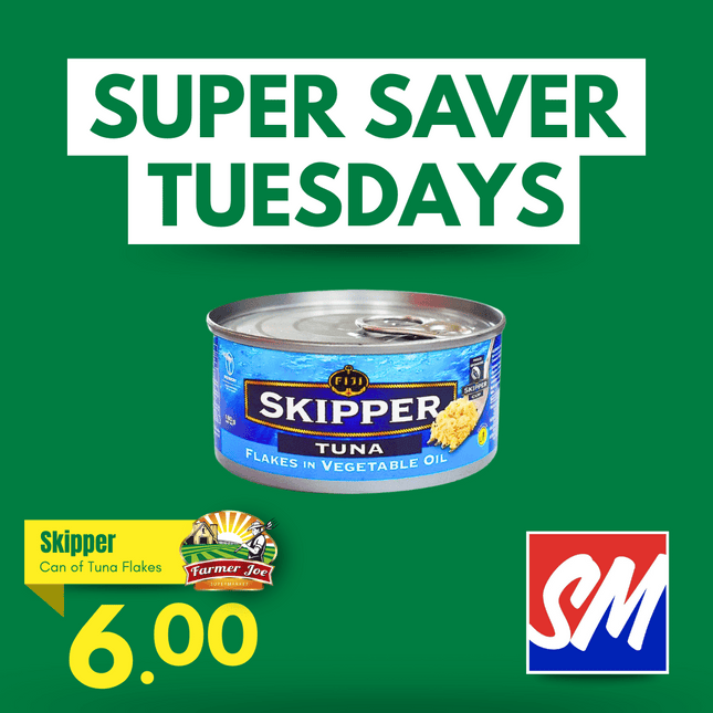 SUPER SAVER TUESDAYS! Skipper Tuna Flakes 320g "PICKUP FROM FARMER JOE SUPERMARKET VAITELE ONLY"