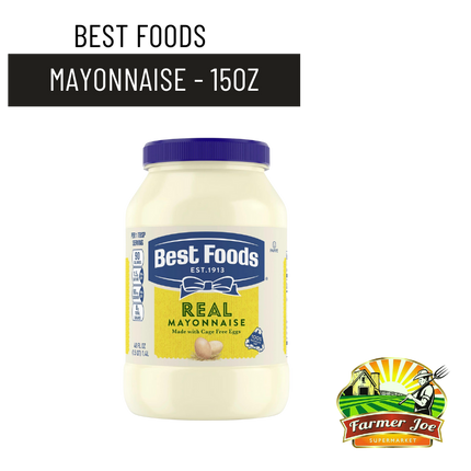 Best Foods Mayonnaise 15oz "PICKUP FROM FARMER JOE SUPERMARKET UPOLU ONLY"