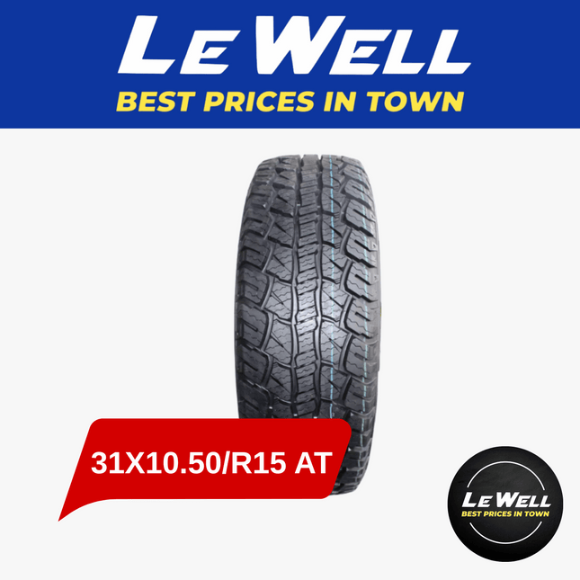 Car Tyre 31X10.50/R15 AT (PICK UP FROM LE WELL COMPANY SAVALALO ONLY)