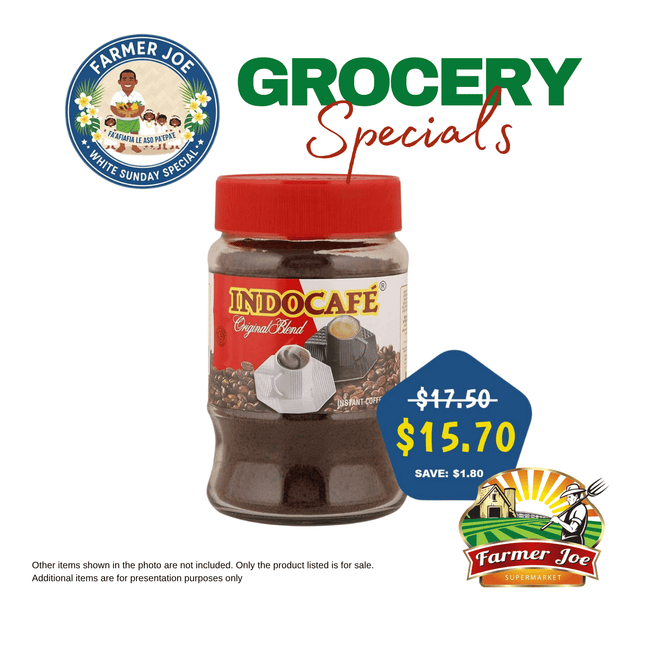 GROCERY SPECIAL! Indocafe Instant Coffee 200G "PICKUP FROM FARMER JOE SUPERMARKET VAITELE ONLY"